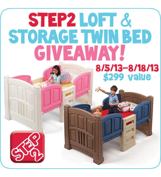 Step2 Loft & Storage Twin Bed Giveaway (Ends 8/18)