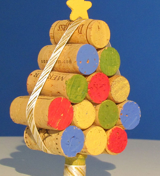 Make your own Rustic Christmas Tree craft out of corks!