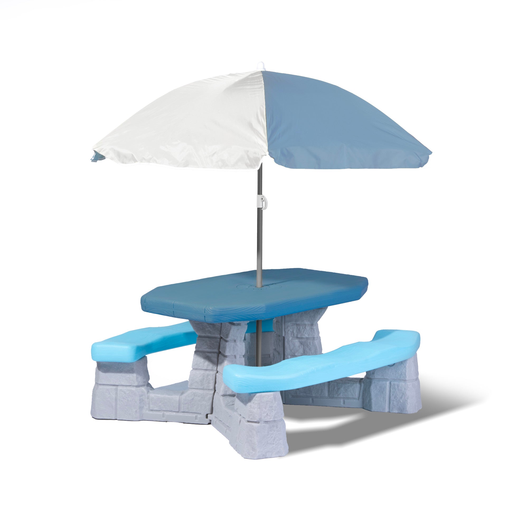 child patio table with umbrella Step2 Sun & Fun Picnic Table with Umbrella