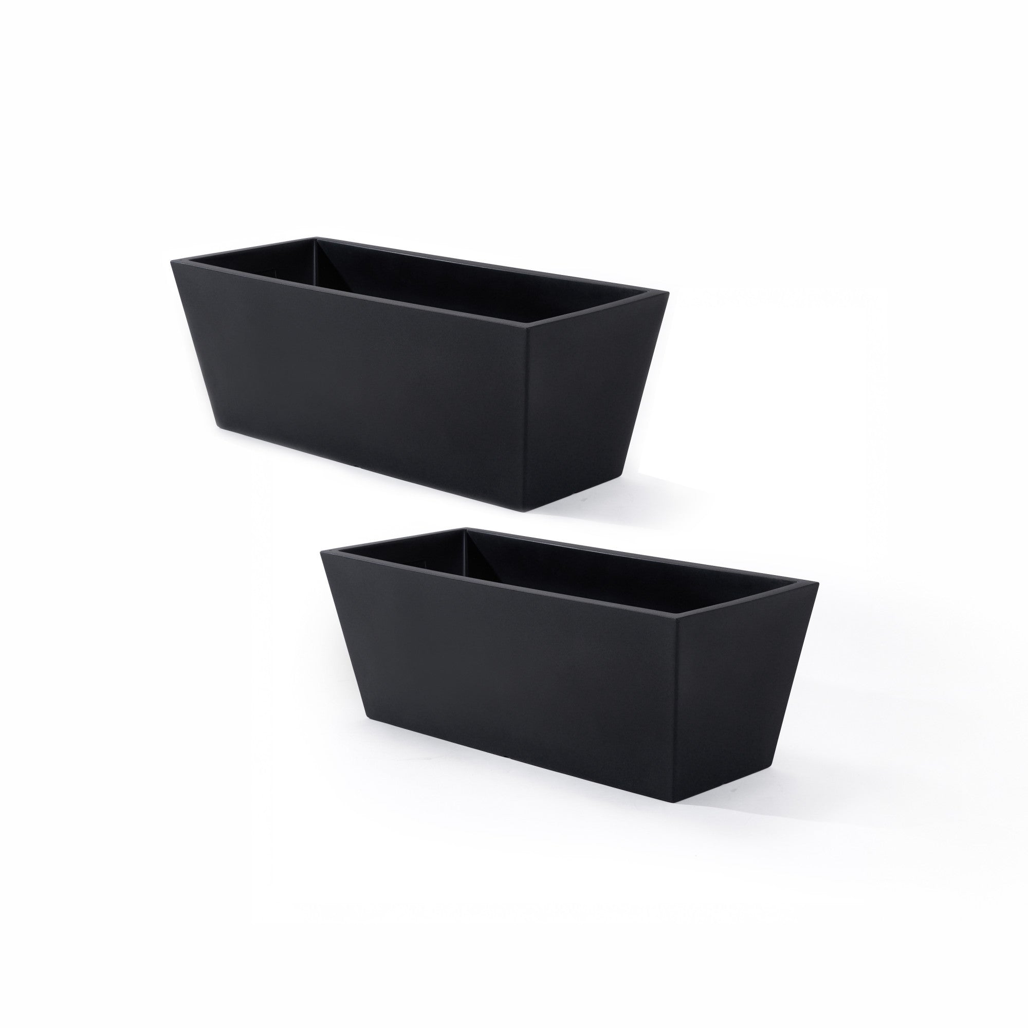 plastic rectangular planter Tremont Trough Planter 2 Pack