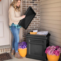 Express Package Delivery Box Black keeps deliveries out of site