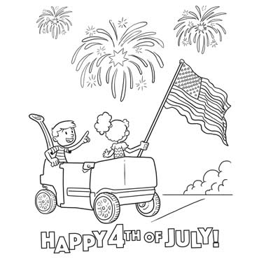 4th of July Coloring Page