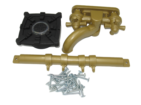 Hardware  Square Burner  Gold Utensil Bar With Hooks  Faucet (Pi) (142897)