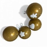 Gold ornament set of 4