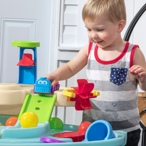 Ball Buddies Adventure Center Water Table molded-in roadways and bridge attachment