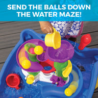 Rise & Fall Water & Ball Table™ send balls down the water maze<br />