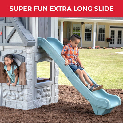 Enchanting Adventures 2-Story Playhouse & Slide extra long slide