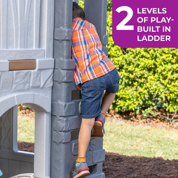 Enchanting Adventures 2-Story Playhouse & Slide built in ladder