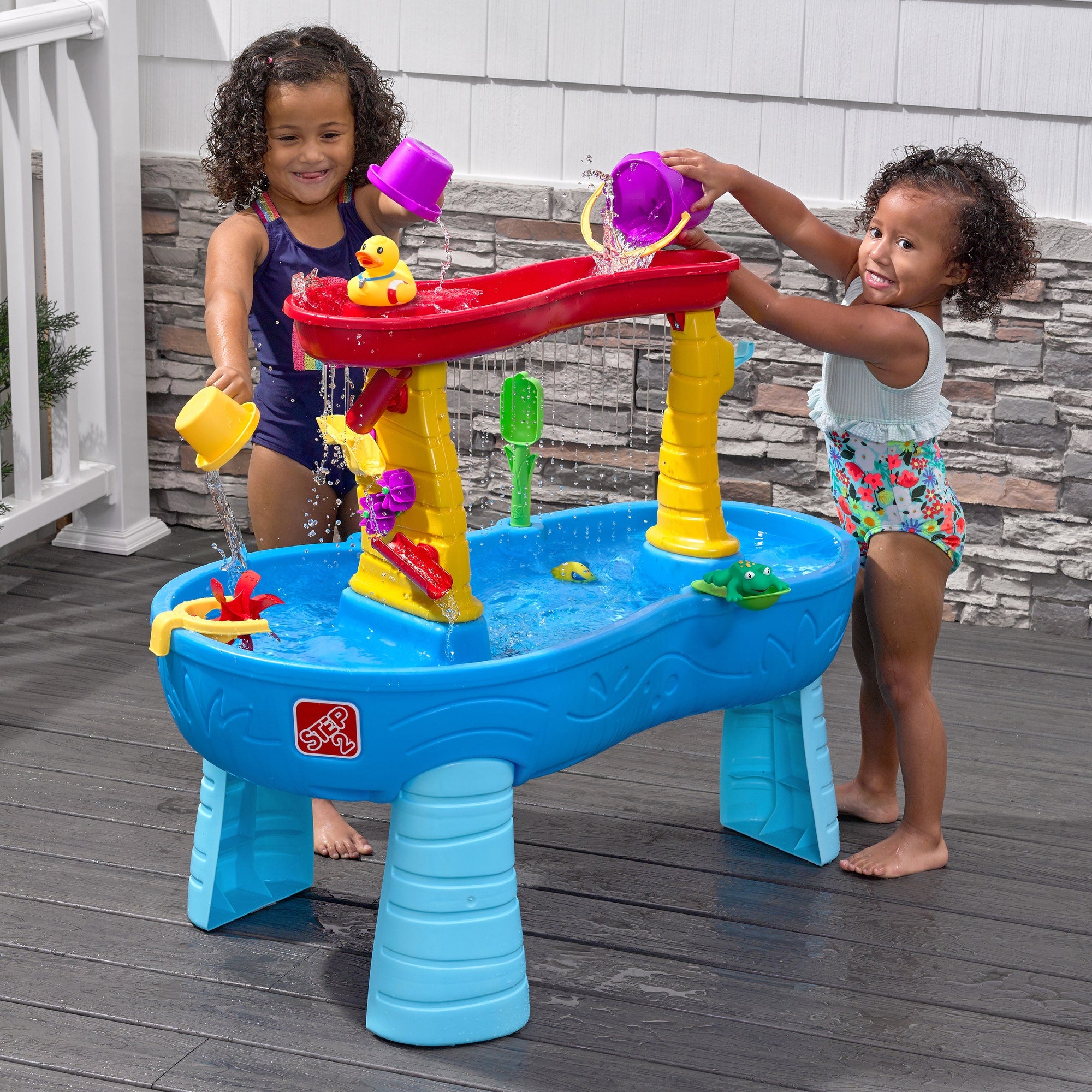 Step2 rain showers splash pond water table kids playset with 13 best sale piece accessory set