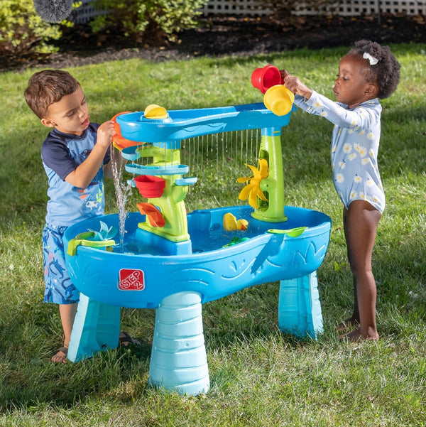 Double Showers Splash Water Table kids playing