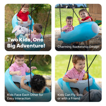 Rocket Swing For Two kids can use solo or with a friend
