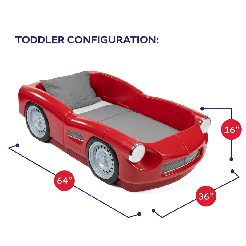 Roadster Toddler to Twin Bed Red toddler configuration