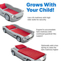 Roadster Toddler-To-Twin Bed™ - Gray use as toddler bed with a crib mattress or expand using a twin-sized mattress