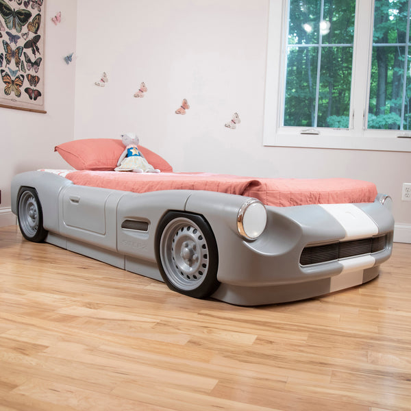 Roadster Toddler-To-Twin Bed™ - Gray shown as twin bed
