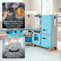 Cook & Care Corner Kitchen & Nursery burners with electronic lights and sounds.