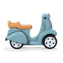 Ride Along Scooter  Aqua side view.