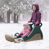 Snow Runner with two kids