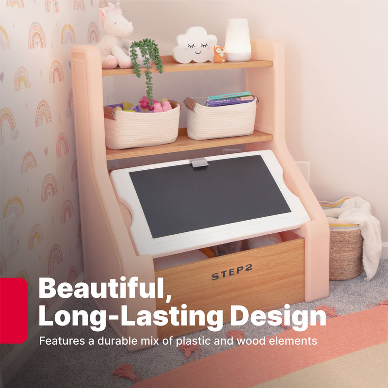 Harmony Toy Storage Box designed with plastic and wood elements