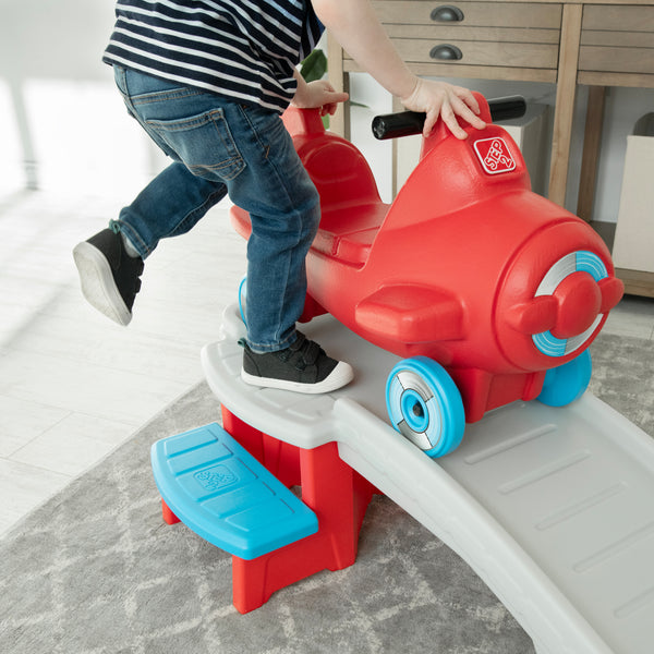 Sky Rider Up &  Down Roller Coaster with kid getting on coaster car