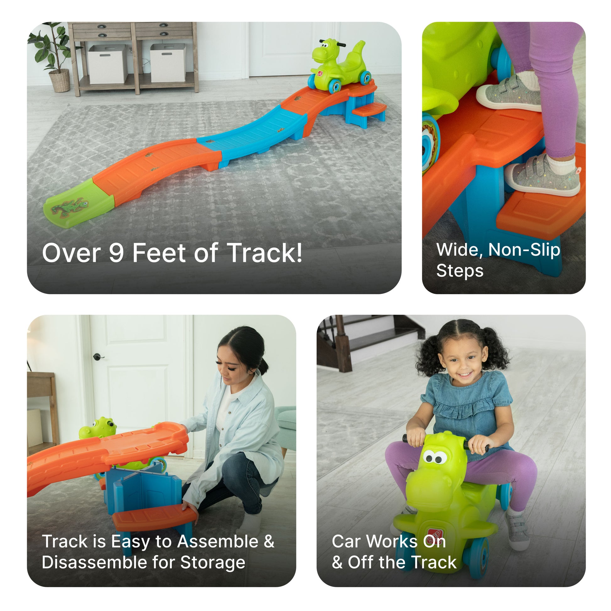 Dino Dash Up &  Down Roller Coaster value propositions