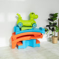 Dino Dash Up &  Down Roller Coaster disassembled pieces stack for storage