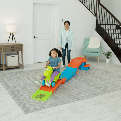 Dino Dash Up &  Down Roller Coaster indoors