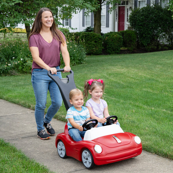 double push car stroller Step2 Side-By-Side Push Around Roadster
