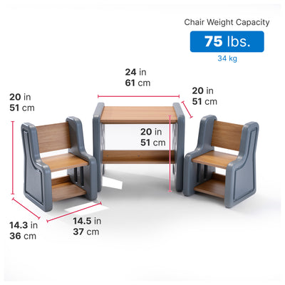 Harmony Table and Chairs™ dimensions