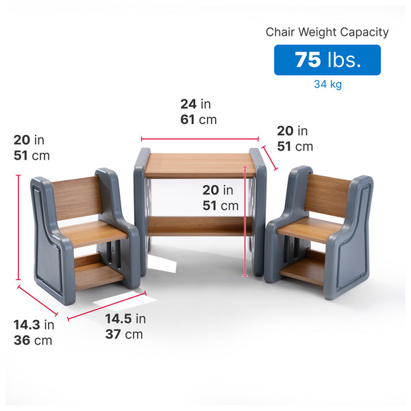 Harmony Table and Chairs™ dimensions