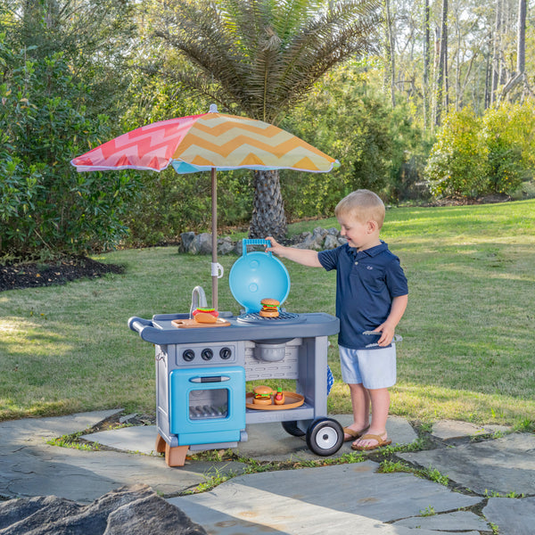 Grill & Go BBQ Cart with Lights and Sounds™  with umbrella