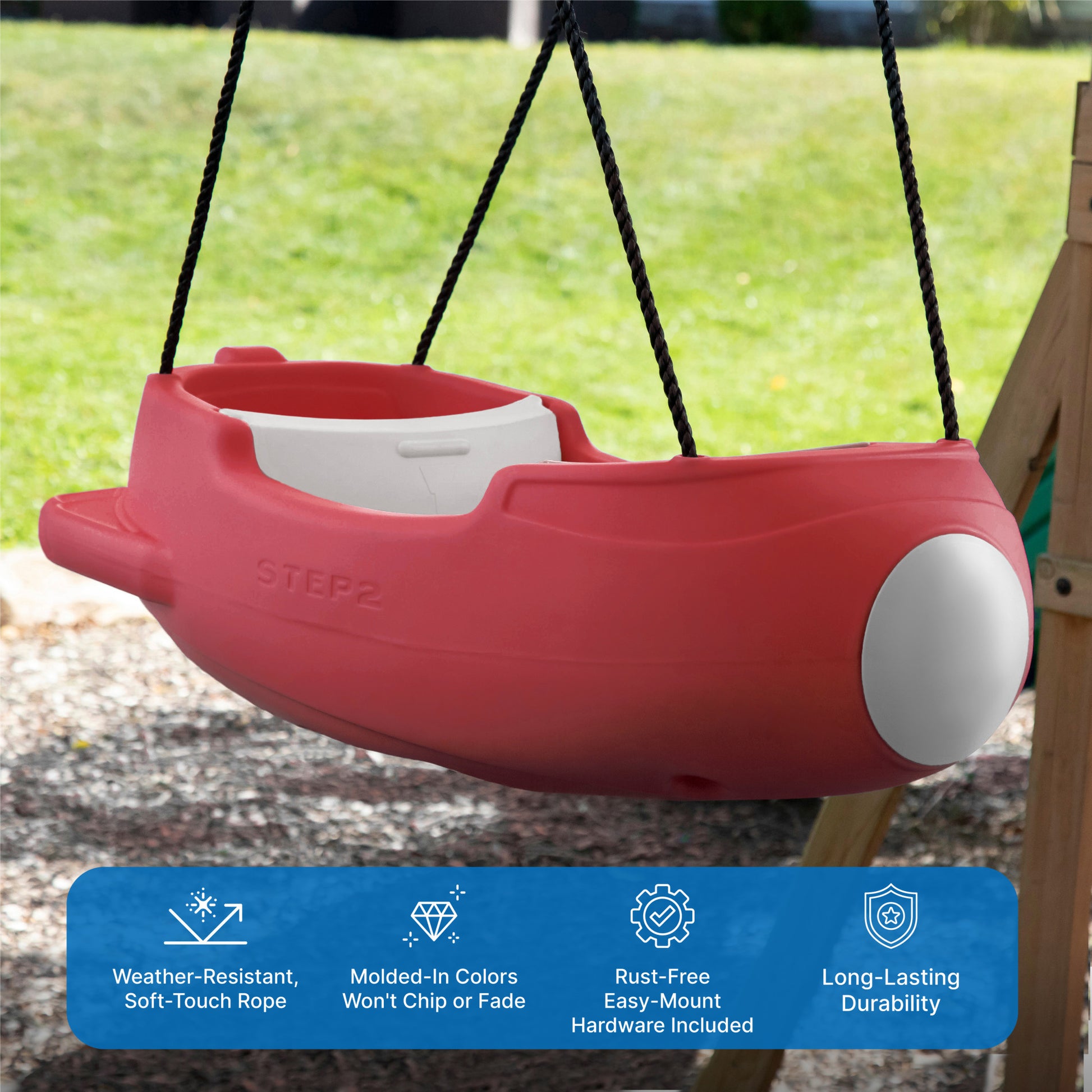 Rocket Swing for Two™ soft-touch rope