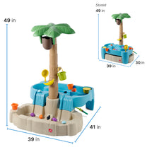 Tropical Splash Water Park™ dimensions — assembled: 49 in tall, 39 in wide, 41 in deep; stored: 49 in tall, 39 in wide, 30 in deep