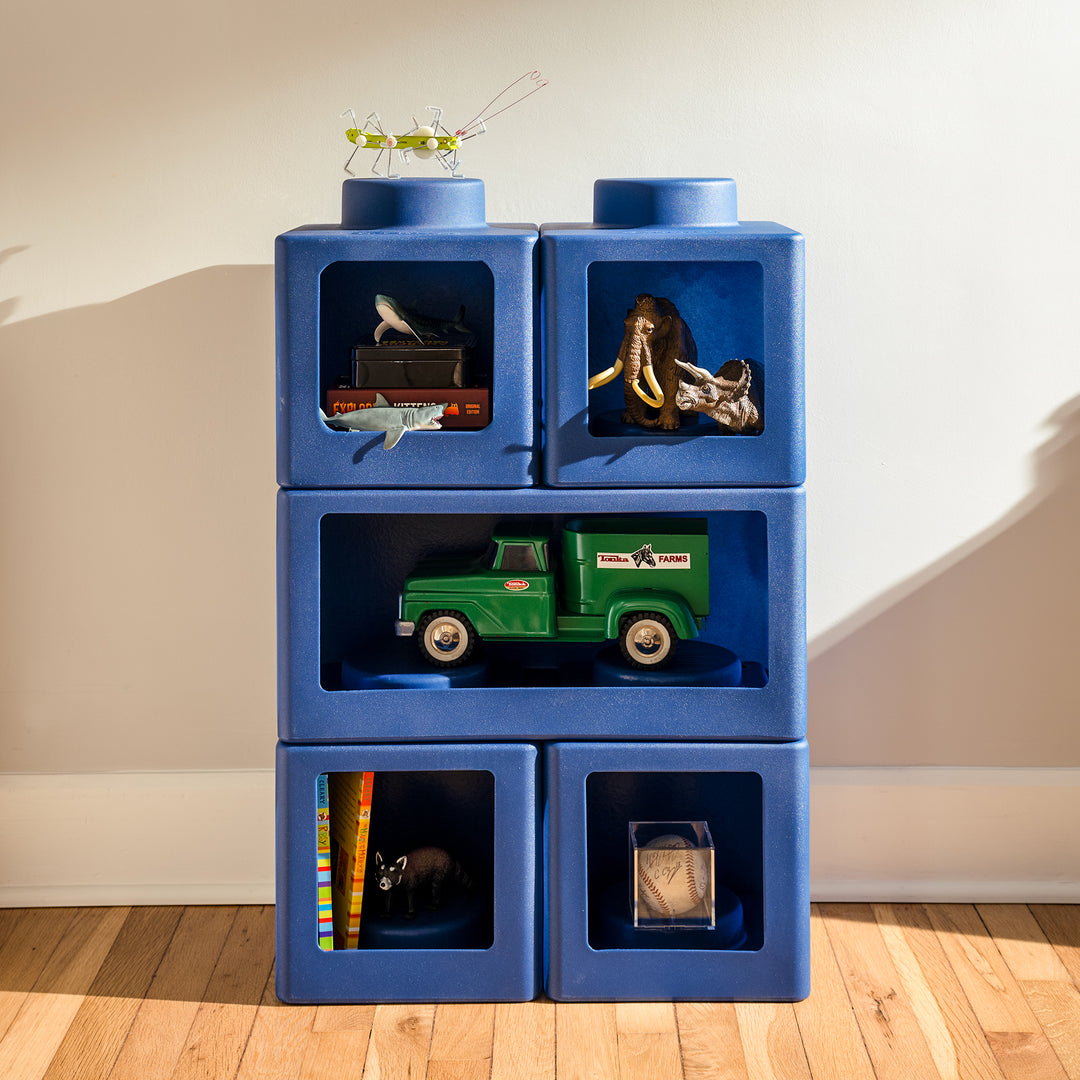 Contemporary Builders Stackable Storage Cubes™ Denim Blue