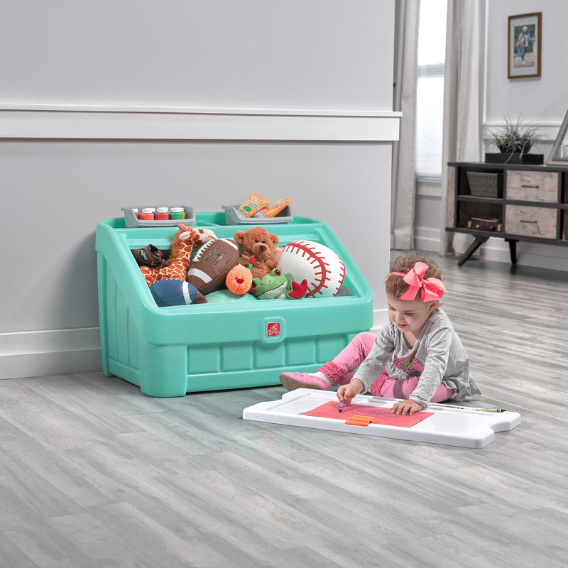 2-in-1 Toy Box & Art Lid™ with removable lid