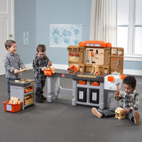 Pro Play Workshop and Utility Bench with kids playing