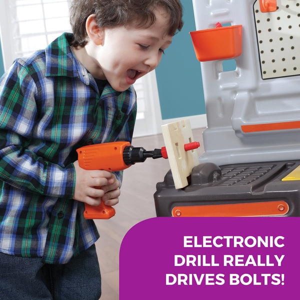 Big Builders Pro Play Workshop toy drill drives bolts