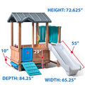 Woodland Adventure Playhouse & Slide dimensions