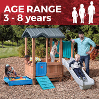 Woodland Adventure Playhouse & Slide age range 3 - 8 years