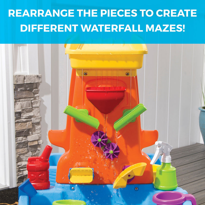 Car Wash Splash Center Water Table pieces can be rearranged