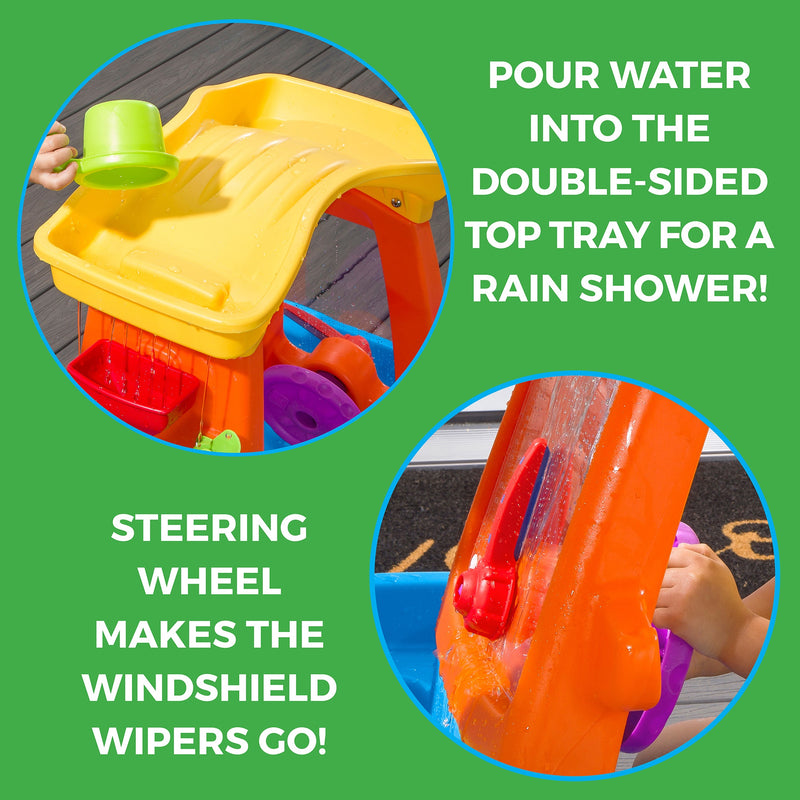 Car Wash Splash Center Water Table steering wheel makes wipers go