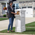 Atherton Reserve Storage Mailbox with lady picking up mail.