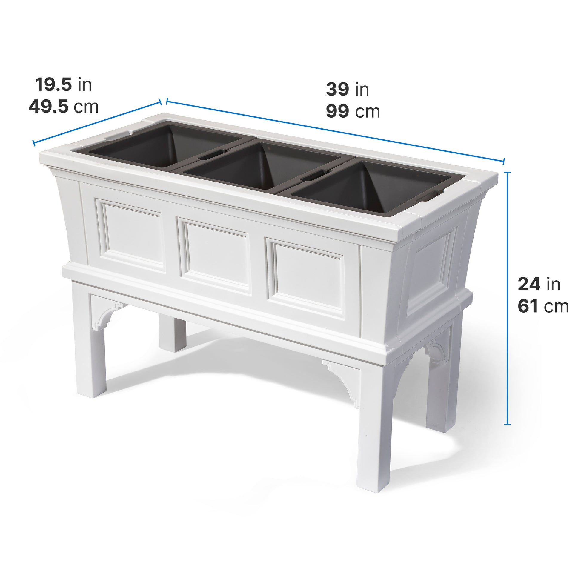 Atherton Raised Planter Box™ dimensions diagram
