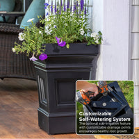 Atherton Planter Box with customizable self-watering system
