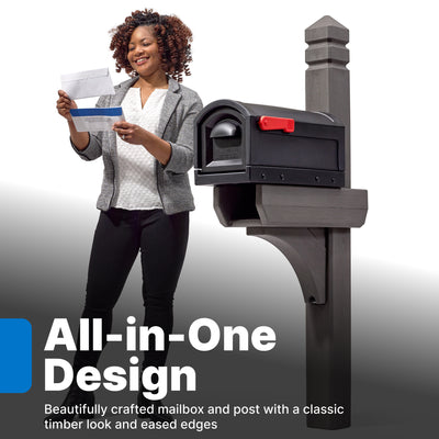 Lakewood Mailbox & Post Kit with a classic timber look and eased edges