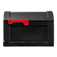Town-to-Town XL Post-Mount Mailbox™ - Black side view.
