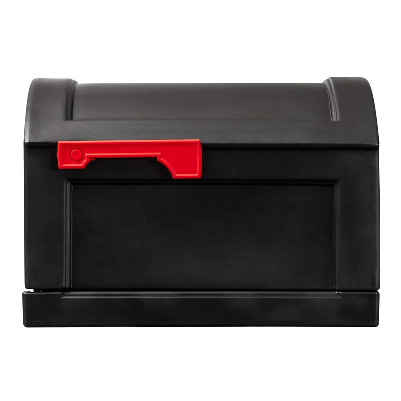 Town-to-Town XL Post-Mount Mailbox™ - Black side view.
