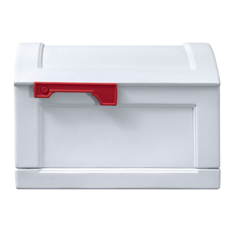 Town-to-Town XL Post-Mount Mailbox™ - White side view