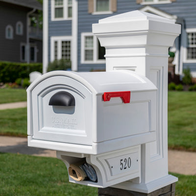 Town-to-Town XL Post-Mount Mailbox™ - White fits most standard mail posts
