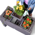 Lakewood Raised Planter™ - Dark Cedar removable trays