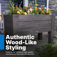 Lakewood Raised Planter authentic wood-like styling
